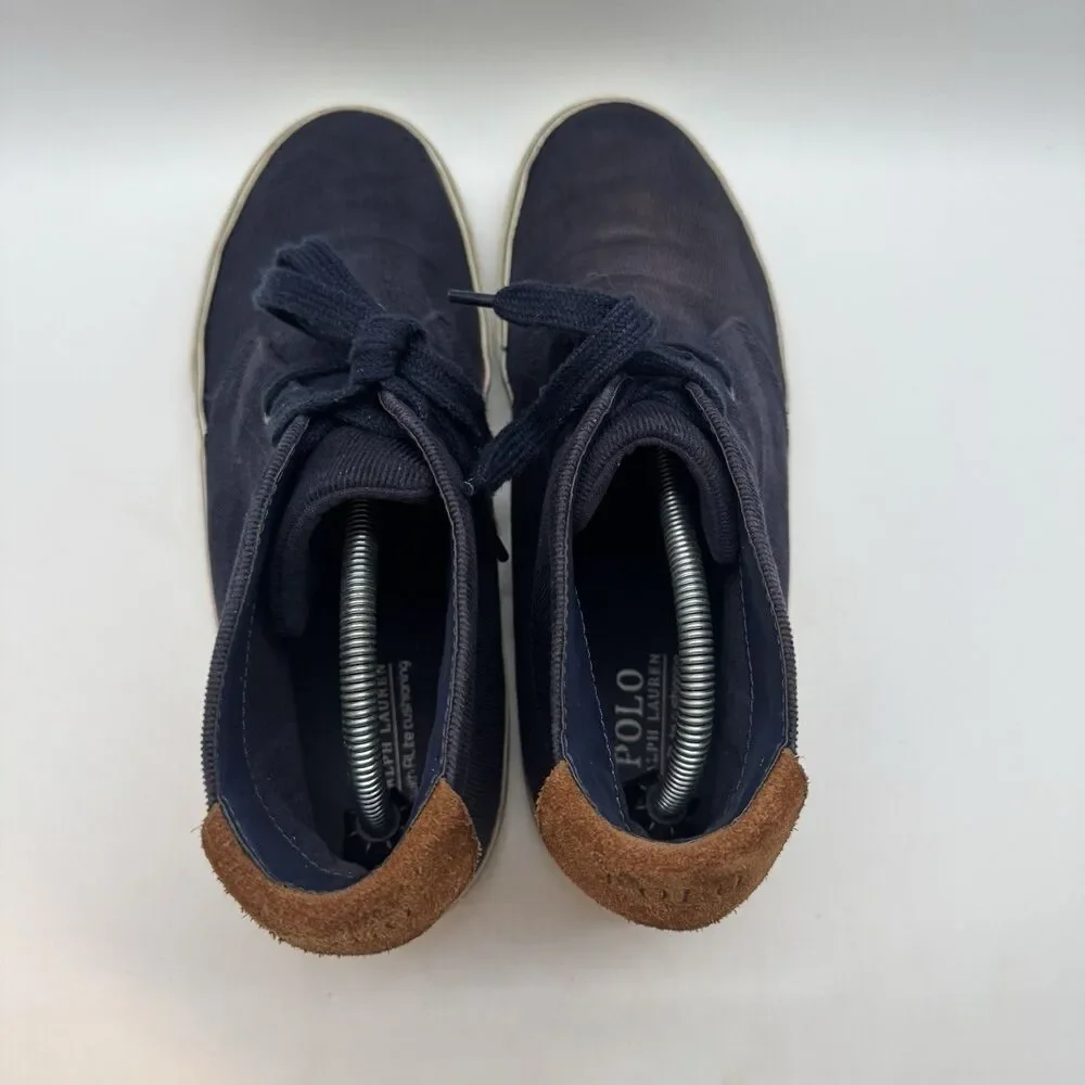 Polo Ralph Lauren Talin Navy Corduroy Chukka Boot Men's 10D Casual Lace Up Shoes